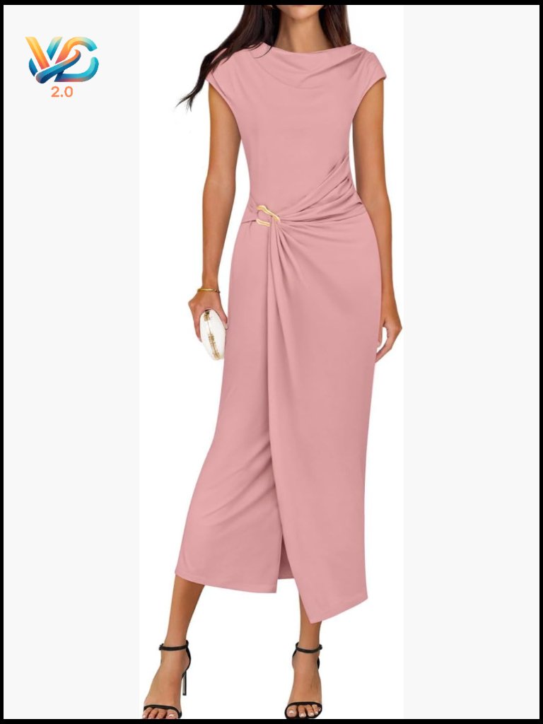 Elegant Midi Bodycon Dress Cocktail Party